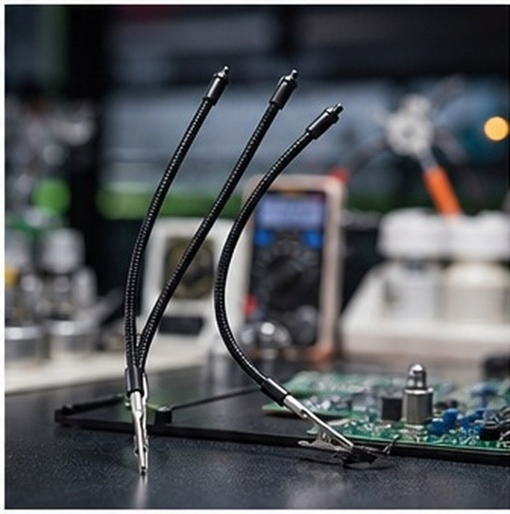 Electronics Repair Tools - 유연한 암이 있는 3개의 납땜 작업대