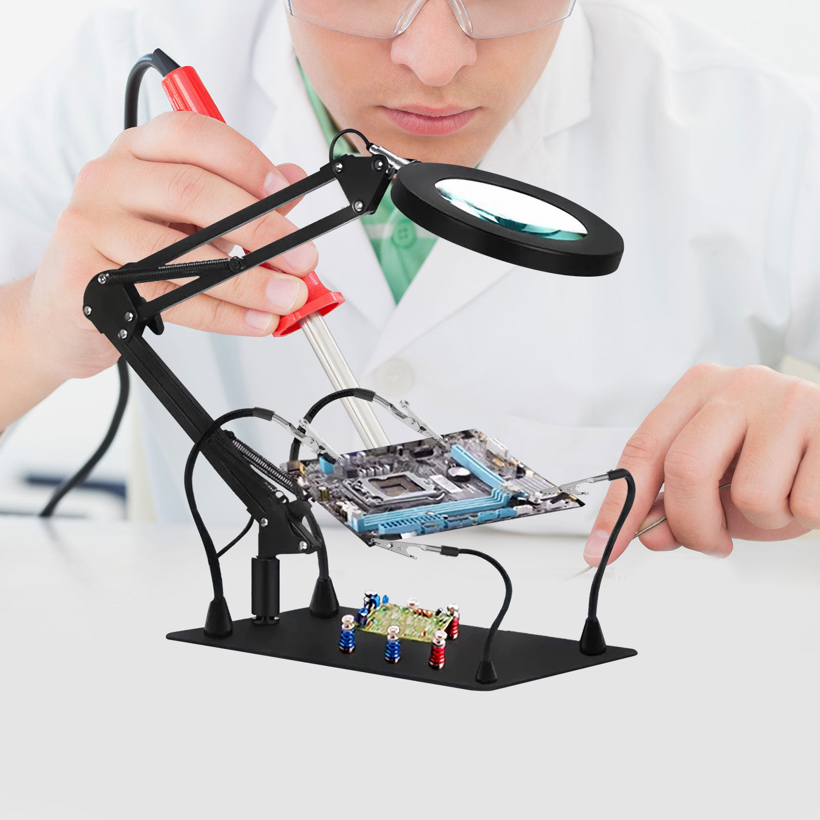 유연한 암이 있는 3개의 납땜 작업대 클램프 – PCB - Electronics Repair Tools 리뷰 및 가격