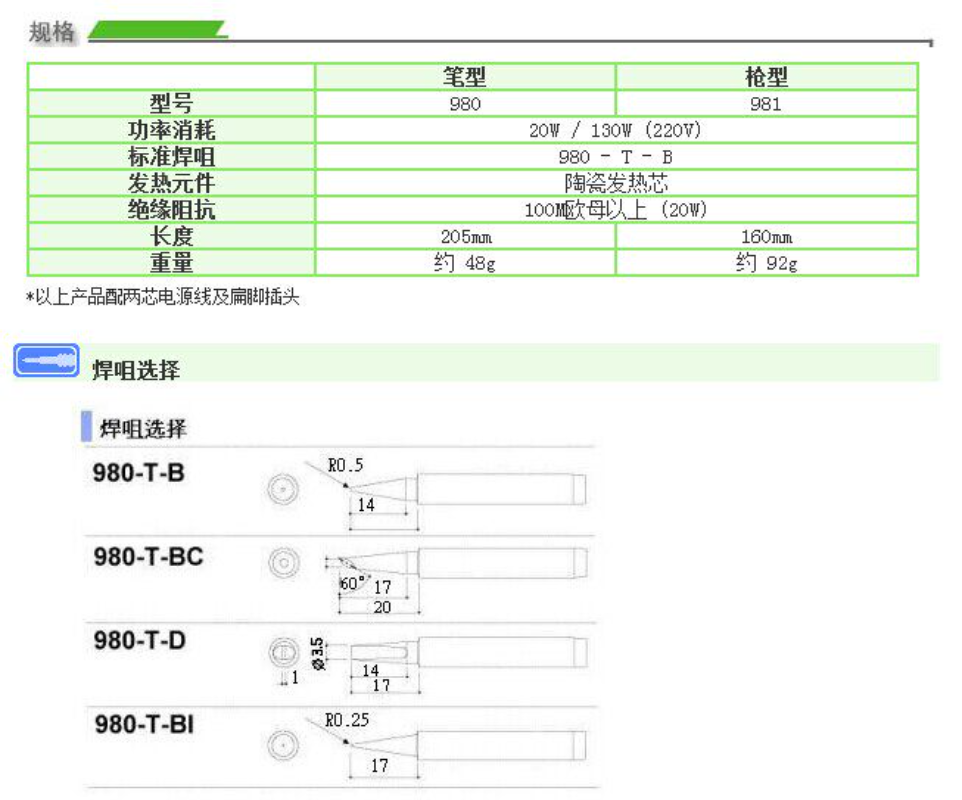 980 듀얼 파워 전기 인두, 20W/130W, PRE - Electronics Repair In Usa 리뷰 및 가격